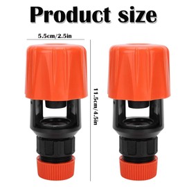 XZSKD 2 Pcs Mixer Tap Hose Connector, Hose to Tap Connector, Hose Adapter for Kitchen Tap, 1/2 Inch Quick-Connect Fittings for Bathroom & Kitchen Faucets (2-Pack)