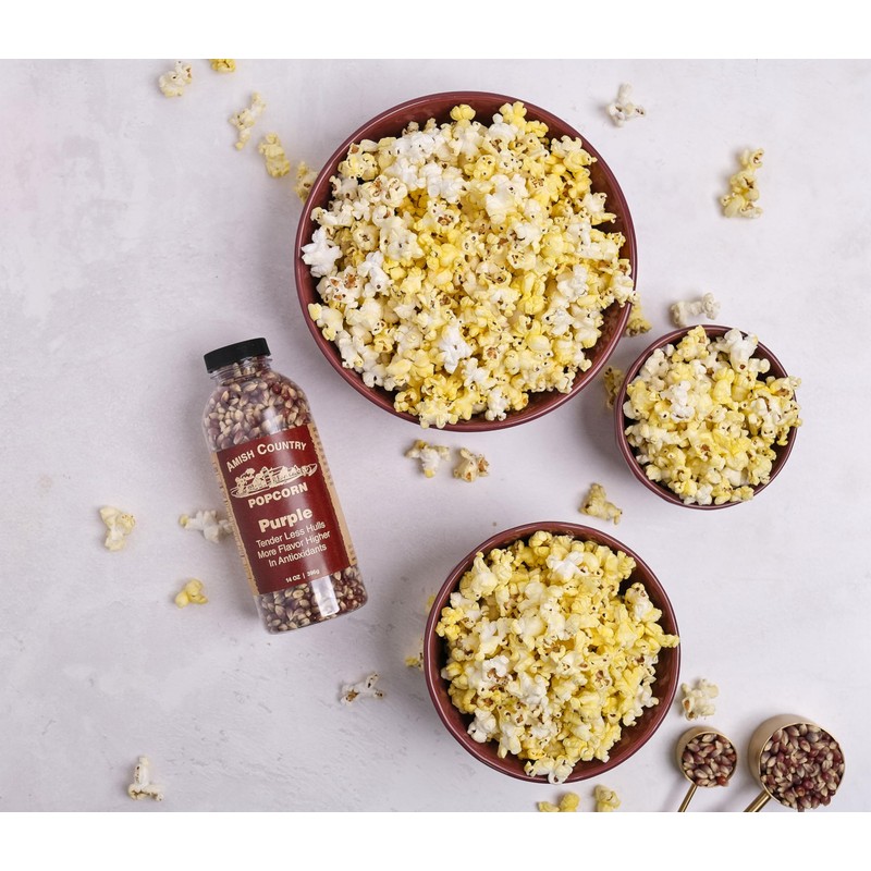 Amish Country Popcorn | 14 oz Bottle | Purple Popcorn