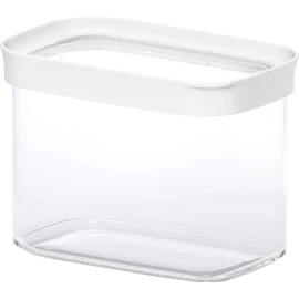 Emsa 513557 Optima rectangular dry goods storage container with lid, 1.0 litre, transparent/white