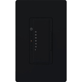 Lutron Maestro Countdown Timer Switch for Fans and Lights, 3A/150-Watt LED Bulbs, Single-Pole/Multi-Location | MA-T51MN-BL | Black