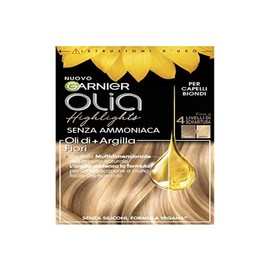 Garnier Olia Highlights Up to 4 Levels of Lightening Blonde Hair Formula with Flower Oils + Clay Vegan Formula No Ammonia