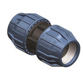 Elysee PP fitting, clamp coupling, straight coupling for PE pipe, 16 mm - 50 mm, DVGW, drinking water certified, size: 25 mm