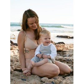 MOMANDA Women's Nursing Bra Without Underwire Ultra Soft Seamless Bralette Unpadded Pregnancy Bra, beige, XS