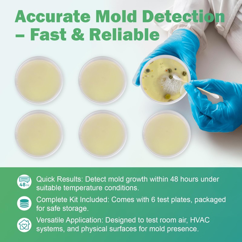 Carethetic Mold Test Kit for Home – 6 DIY Air,