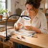 10X LED Magnifying Glass Desk Lamp with Clamp, 3 Color