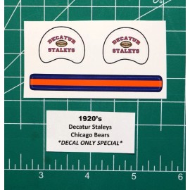 1920’s Decatur Staleys (Chi Bears) Football Gumball Helmets *DIECUT DECALS ONLY*