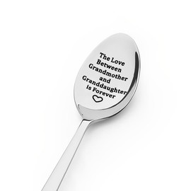 Grandma Mothers Day Gifts from Granddaughter Gigi Nana Birthday Gifts for Granny Grandmother Coffee Spoon Gifts for Nana Grandmom Retirement Gifts for Grandma Tea Ice Cream Spoons