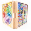 SAIHE 5-in-1 Magnetic Wooden Board Game Set, Premium Beech Wood