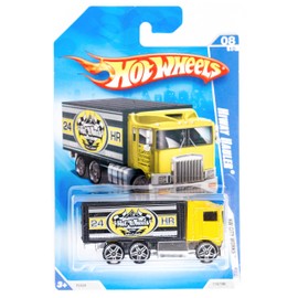 2009 Hot Wheels HW City Works Yellow Hiway Hauler w/ PR5s #114 (8 of 10) 1:64 Scale