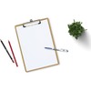 Grafoplás 1550649 Clipboard with Clip, A4, Wood, Rounded Edges