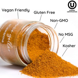 Jamie Geller Shawarma Spice Seasoning | Mix of Fresh Mediterranean Spices (4.2oz Glass Jar, 120g) OU KOSHER | For Cooking Meat, Turkey, Grilled Chicken, Roasted Chickpeas, Beef Rub | Shwarma, Schwarma