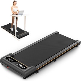 Yagud Walking Pad Treadmill for Home Office, Portable Under Desk Treadmill with Remote Control and LED Display, Walking Jogging Running Machine