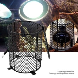 Reptile Lamp Cover, Reptile Heating Lamp Lampshade Anti Scald Lamp Mesh Cover for Pet Reptile Amphibian Snake Lizard Turtle(Cylinder)