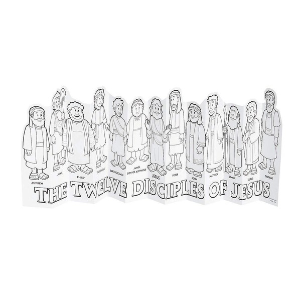 Fun Express Color Your Own Jesus & 12 Disciples Accordion