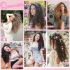 REECHO Curly Hair Extensions, 4PCS 20 inch Clip in Hair