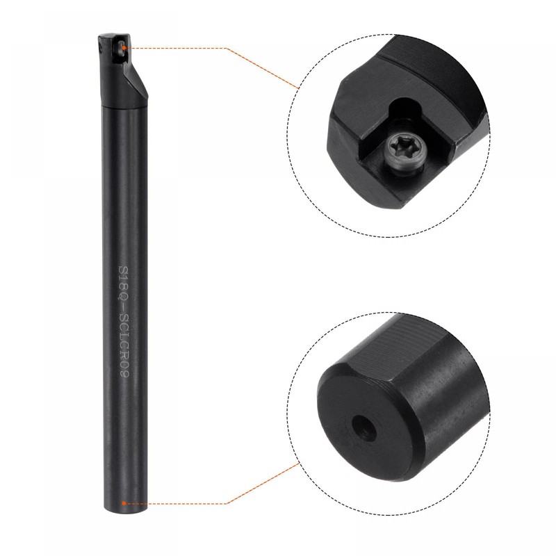 sourcing map 0.71" Shank Lathe Indexable Boring Bar Turning Tool