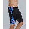 TYR Men's Standard Durafast Elite Solid Jammer Swimsuit, Navy/Pink Crystalized,