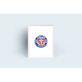 AED First Aid CPR Trained Lapel Pin Qualified Work 1st Team Responder Health and Safety Aider - A 49