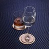 GoCraft Hammered Copper Coasters | Handmade Coasters with Padded Cork