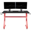 Flash Furniture Fisher Red Gaming Ergonomic Desk with Cup Holder