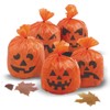 Unique Hanging Pumpkin Leaf Bags 6"x8" Outdoor Prop, Orange, 20