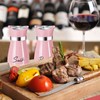 Salt and Pepper Shakers Set,2 PCS Premium Stainless Steel Salt