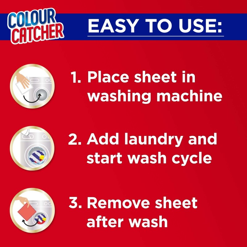 Colour Catcher Max Protect Laundry Sheets, Helps Prevent Colour Run