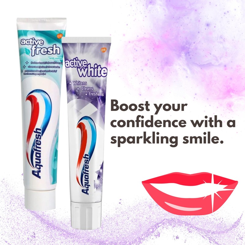 Home & Hatch Toothpaste Bundle: Includes 2 Packs of Aquafresh