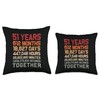 Retro 51 Years Together Cool 51st Couple Wedding Anniversary Throw