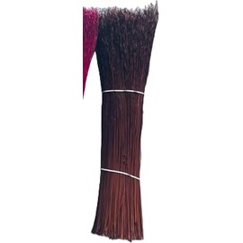 1 Pound Bundle Natural or Dyed/Colored Broomcorn Hurl for Broom Making and Crafting (Brown, 20 Inch)