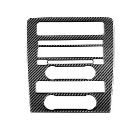 NVCNX Real Premium Carbon Fiber Compatible with Mustang GT Shelby 2010-2014 2011 2012 2013 Car Dashboard Radio Media CD AC Panel Cover Sticker Decal Interior Console Trim Accessories Black