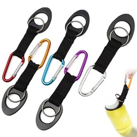 Bottle Holder Belt Backpack 5 Pieces Carabiner Set Colourful Drink Holder Bottle Holder Clip Colour Carabiner Hook Aluminium Set Small for Running Outdoor Fishing Camping Jogging Expedition