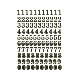 XIAXIN Waterproof Glitter PVC Number Sticker Set Weatherproof Waterproof Arabic Numerals Character Nameplate Suitcase Nameplate Locker TSS-644 for Indoor and Outdoor Use (Black, 1)