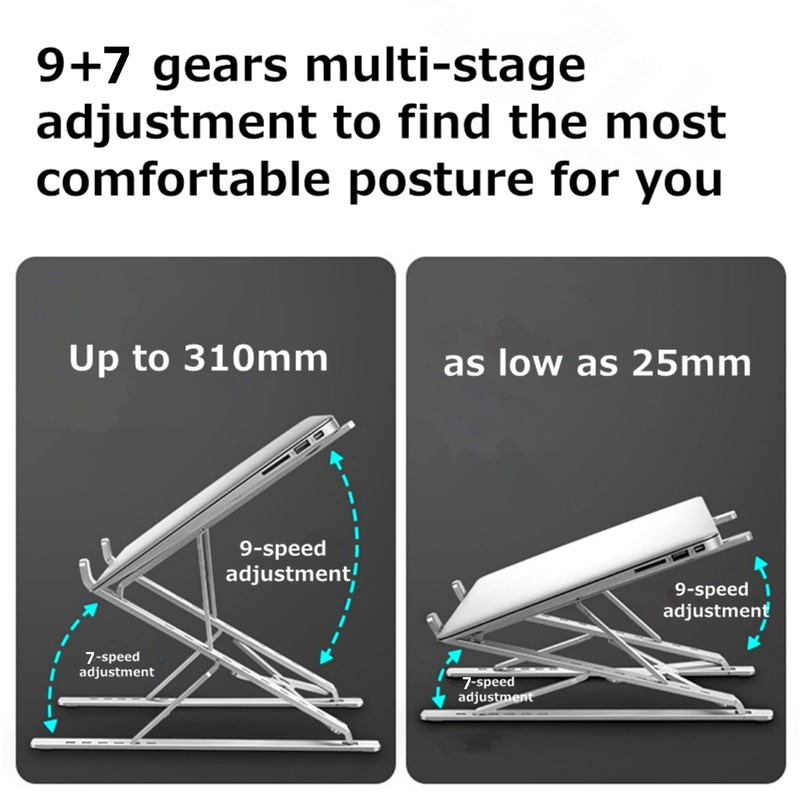 Dogfish Laptop Stand, Ergonomic Laptop Stand, Notebook Stand, Aluminium Alloy,
