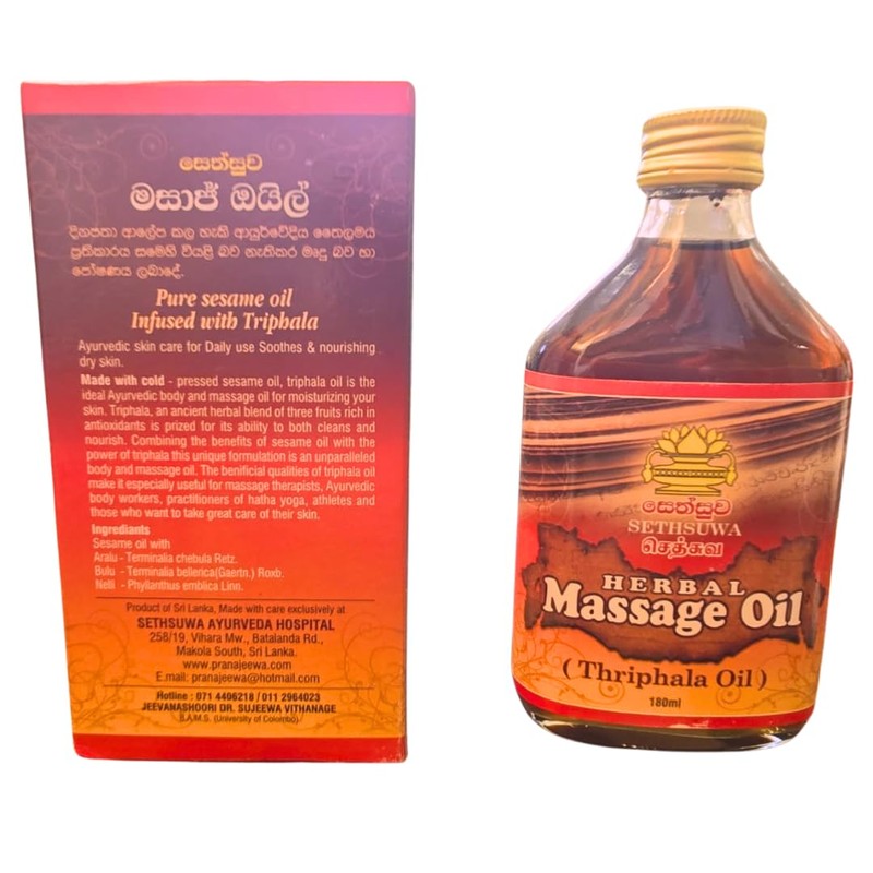 Massage Oil | Pure Sesame Oil Infused with Thripala |