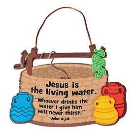 Fun Express Jesus is The Living Water Sign Craft Kit - Set of 12 - DIY Crafts for Kids and Fun Home Activities - VBS Vacation Bible School Supplies/Decor