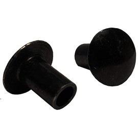E3-10-ST (3/16" Dia. X 5/16" Length) Steel SEMI-Tubular Rivet, Black ZINC Finish, Oval Head (Pack of 100 Pieces)