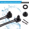 mxuteuk 5pcs 12V RV Waterproof Push Button Switch Black ON/Off