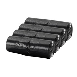 Bottari 60 Müllsäcke 40 l 55 x 65 cm mit Verschlussgriffen, schwarz, robuste und recycelte Müllsäcke, 4 Rollen à 15 Stück