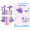 Kids4ever Costume da Bagno Bambina 3 Pezzi, Intero Stampa Sirena,
