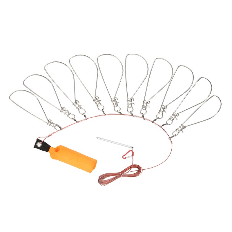 Live Fish Lock with Foam Float Stick Steel Wire Fishing