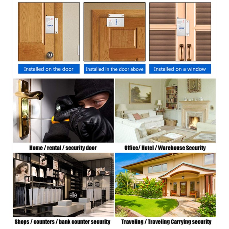 KERUI 433MHz Wireless Door/Window Magnetic Sensor For GSM Home Security