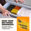 AAA Battery Storage Caddy by Storacell, Yellow, Holds 12 Batteries