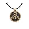 Celtic Triskelion Triskele Spiral of Life Pendant with sring (Brass,