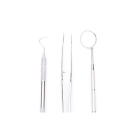 Teeth Cleaning Tools – Stainless Steel Dental Pick, Tartar Scraper, Tweezers, Mouth Mirror for Dentist Cabinet, Home, Pet Dental Care – Rustproof and Durable – Ergonomic and Easy to Clean