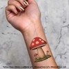 Azeeda 4 x 'Fliegenpilz-Kappe' Temporäre Tattoos - Wasserfest, Hautfreundlich &