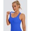 MathCat Seamless Workout Tank Top for Women with Built in
