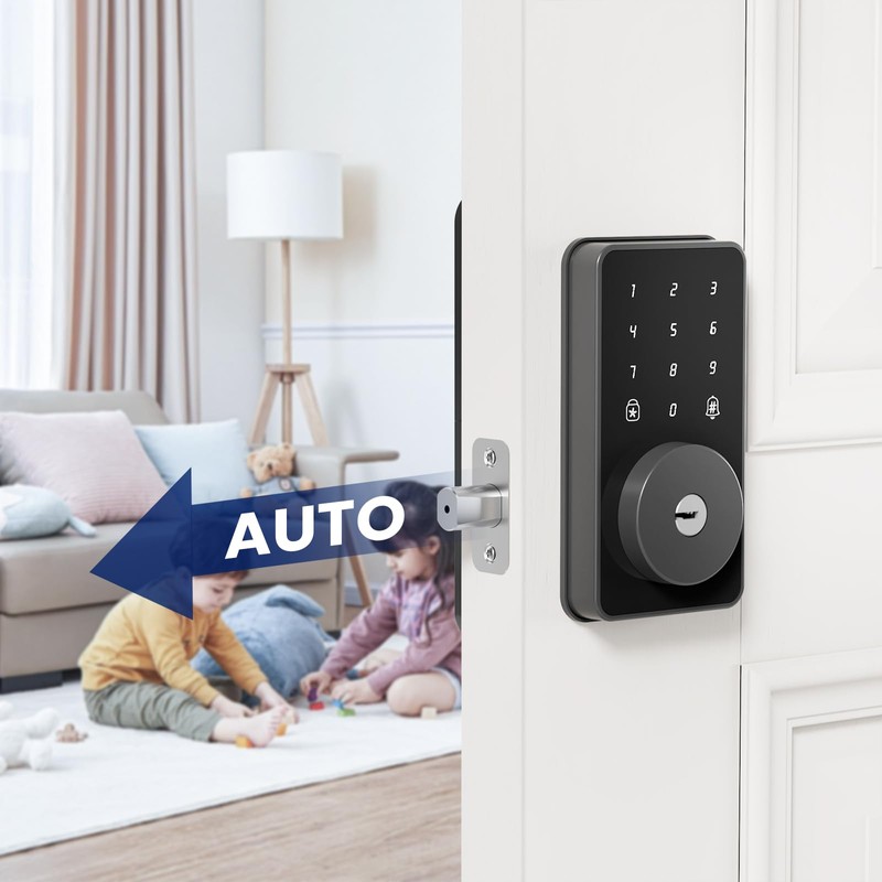 Biquole Keyless Entry Door Lock with Keypad-Electronic Door Lock with