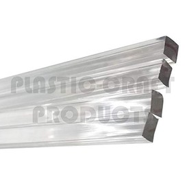 Acrylic Extruded Square Rod, Clear, 1/4" (0.25") Square x 24" Length, Pack of 12