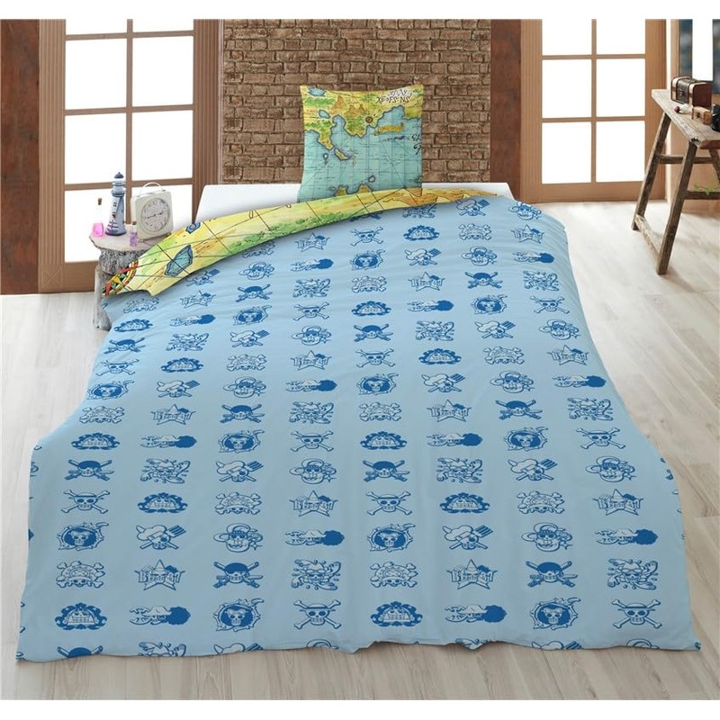 One Piece Map Single Duvet Cover 140 x 200 cm